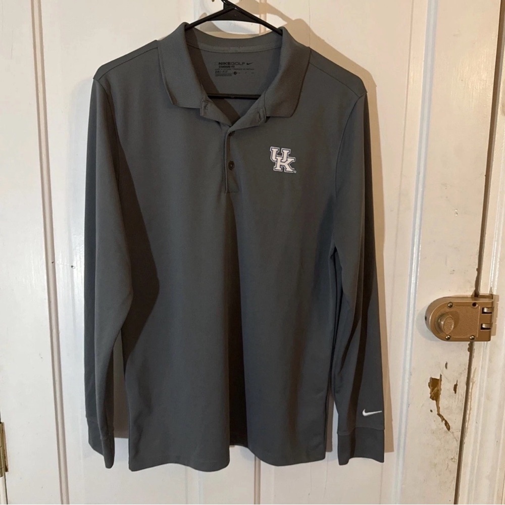 UNIVERSITY OF KENTUCKY NikeGolf Tour Performance Dri-Fit SMALL Polo Gray